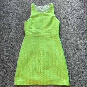 J Crew Lime Green Shift Dress Racerback Fitted